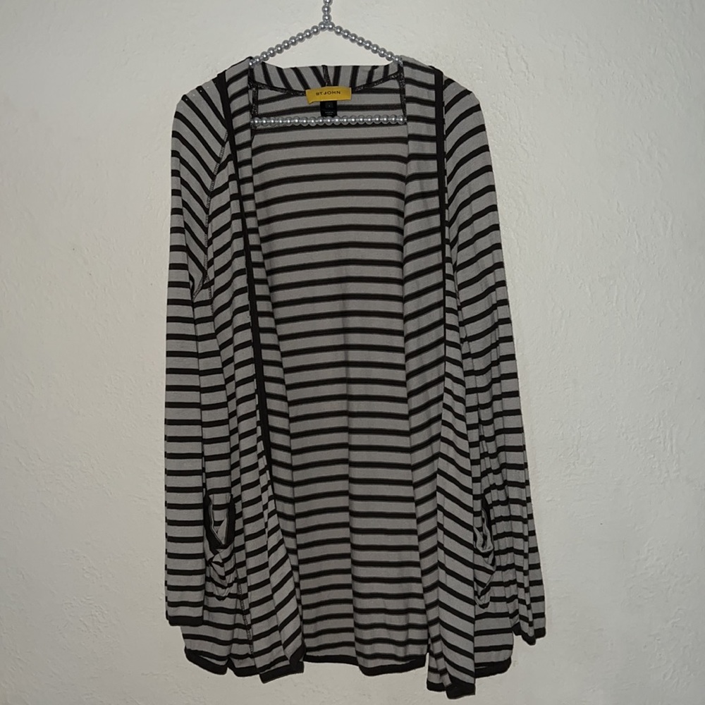 St. John striped cardigan sweater - Picture 8 of 8